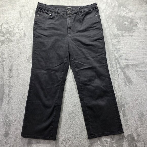 Athleta Denim - Athleta Jeans Womens 16 Straight Leg Ankle Black Sculptek Denim